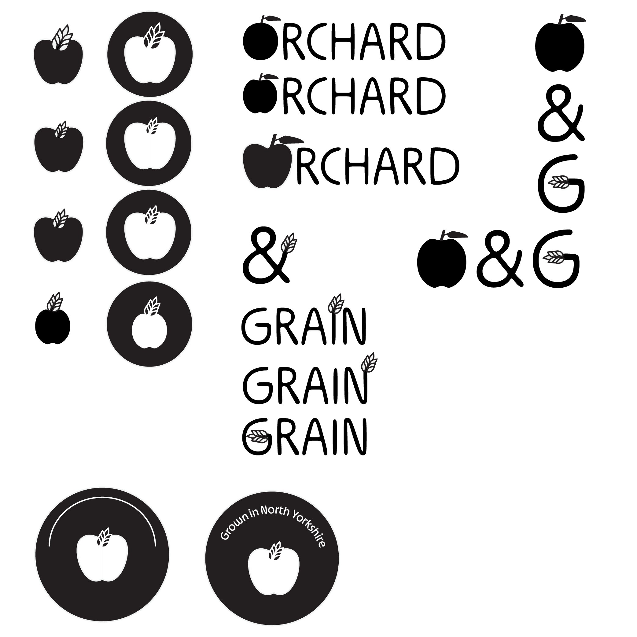 Icon and mark construction sheet